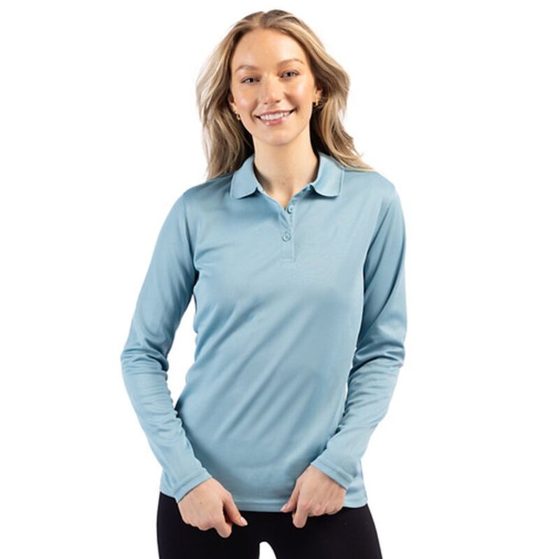 Clique Spin Eco Performance Pique Long Sleeve Womens Polo Thumbnail