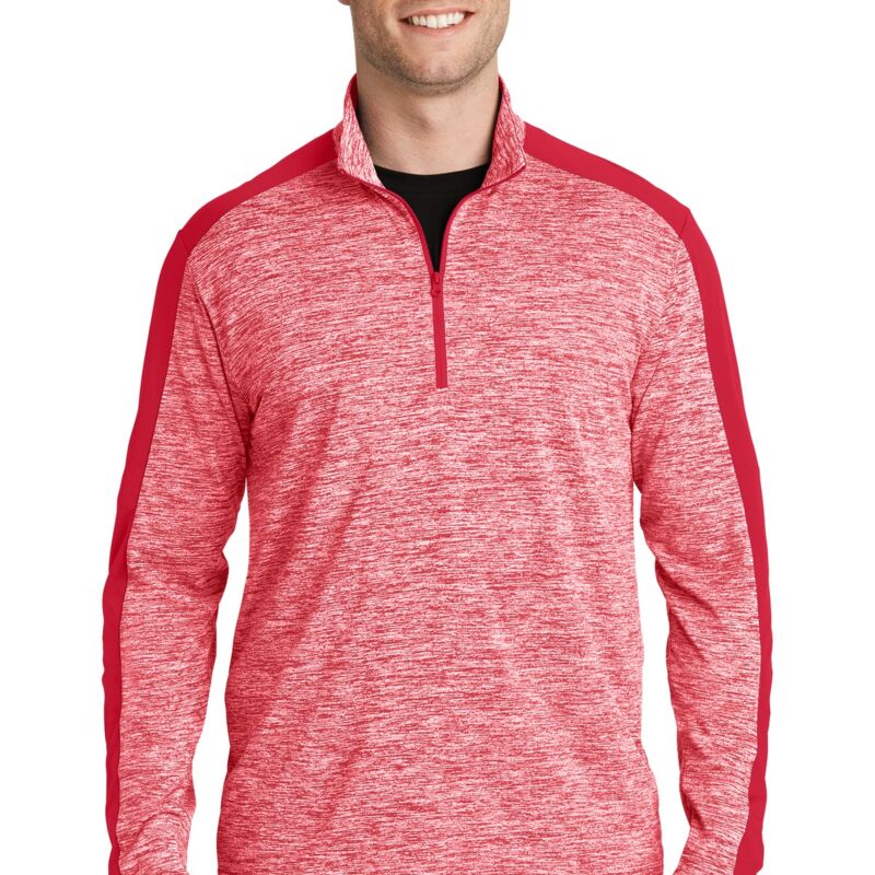 PosiCharge ® Electric Heather Colorblock 1/4 Zip Pullover Thumbnail