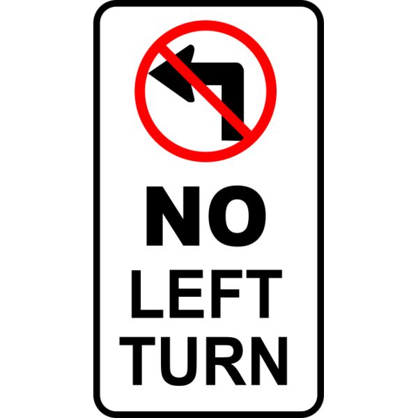 Leomarc sign no left turn Thumbnail