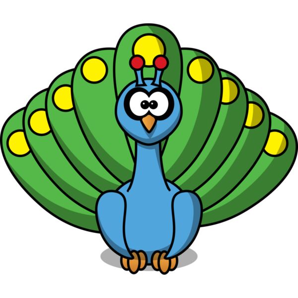 StudioFibonacci Cartoon peacock Thumbnail