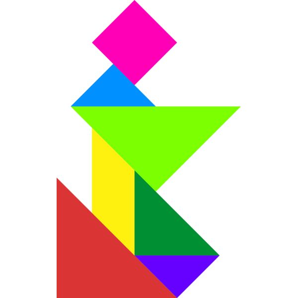 Tangram shape people 44 Thumbnail