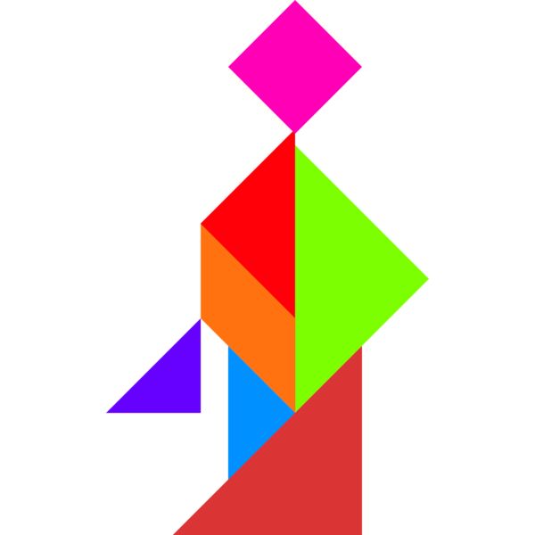 Tangram shape people 75 Thumbnail