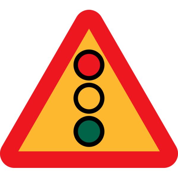 ryanlerch Traffic lights ahead sign Thumbnail