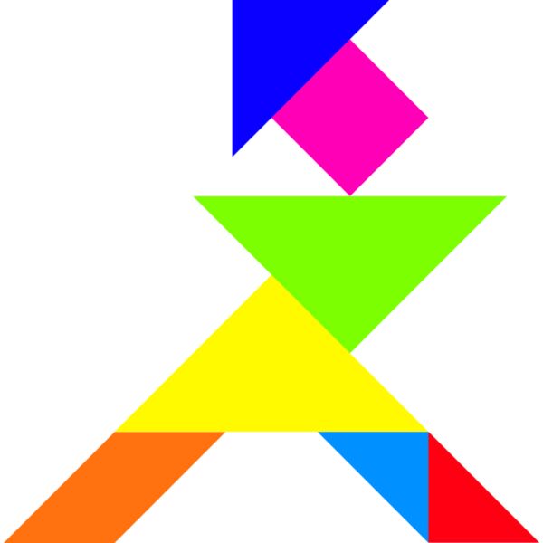 Tangram shape people 02 Thumbnail