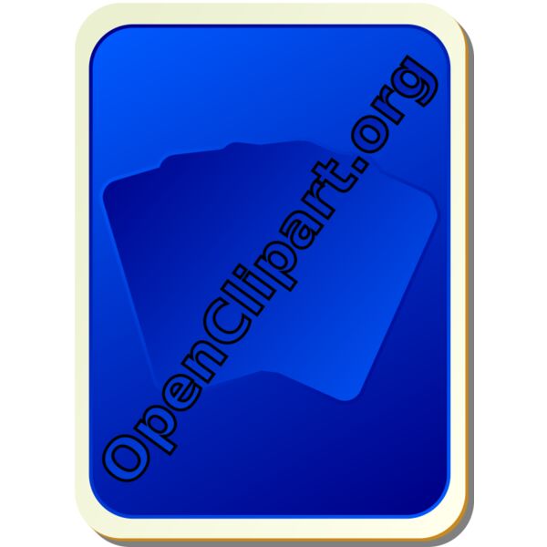 nicubunu Card backs silhouette blue Thumbnail