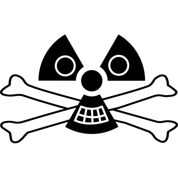 radioactive skull with bones Thumbnail