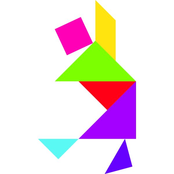 Tangram shape people 14 Thumbnail