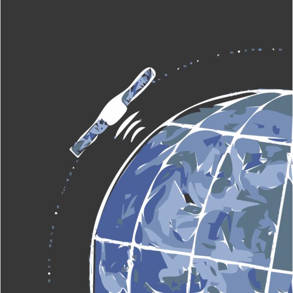 Satellite Orbiting Earth Thumbnail