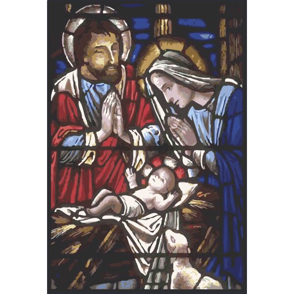 stained glass holy family Thumbnail