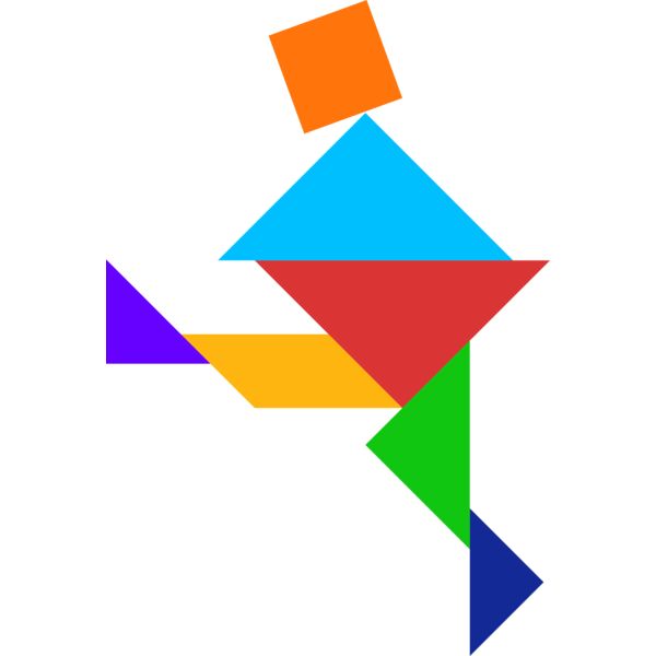 Tangram shape people 50 Thumbnail