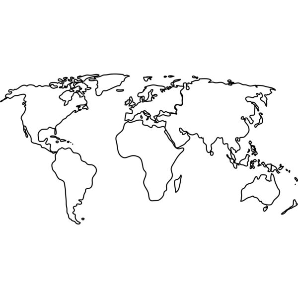 world map continents country flat Thumbnail
