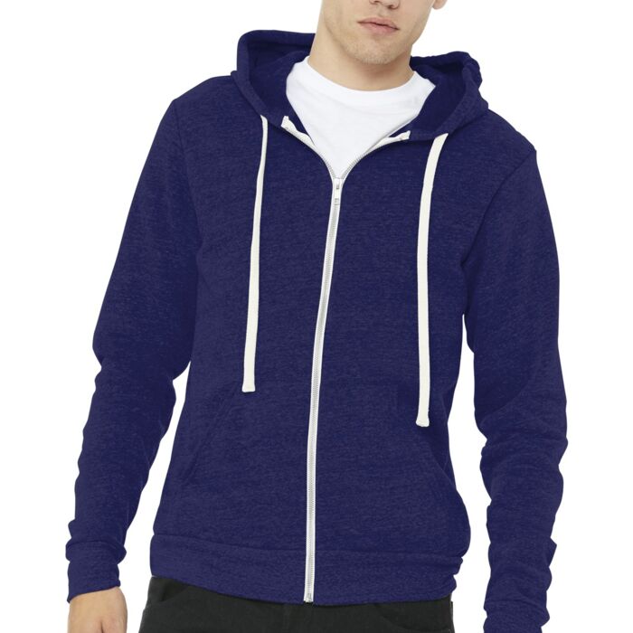 Unisex Triblend Sponge Fleece Full Zip Hoodie Thumbnail