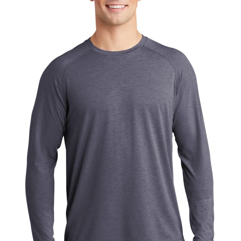 ® PosiCharge ® Long Sleeve Tri Blend Wicking Raglan Tee Thumbnail
