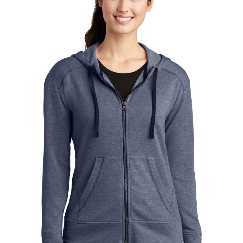 ® Ladies PosiCharge ® Tri Blend Wicking Fleece Full Zip Hooded Jacket Thumbnail